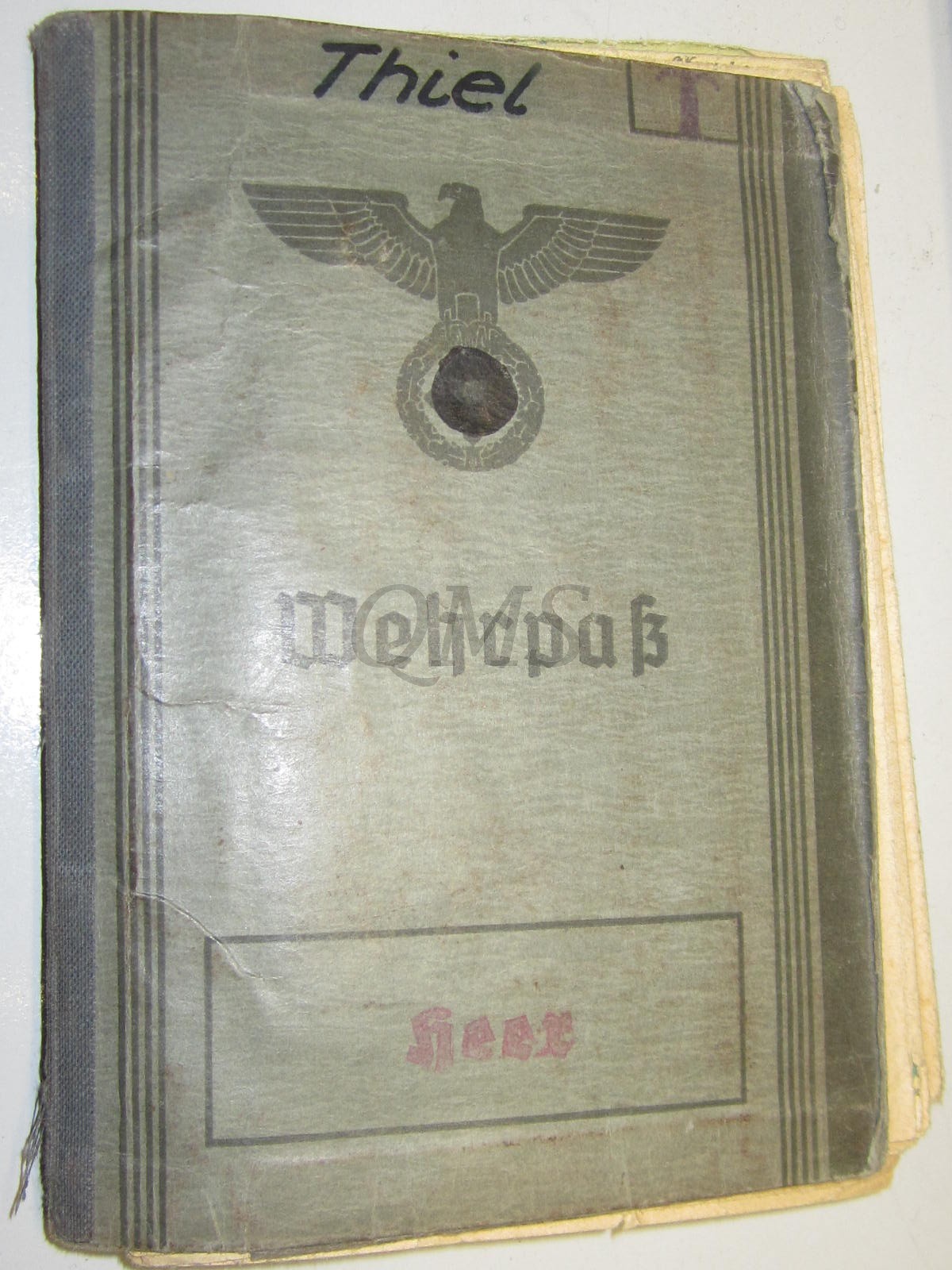 Wehrpass Thiel Inf Reg 507 292 Inf Division Wehrbezirkskommando Woldenberg