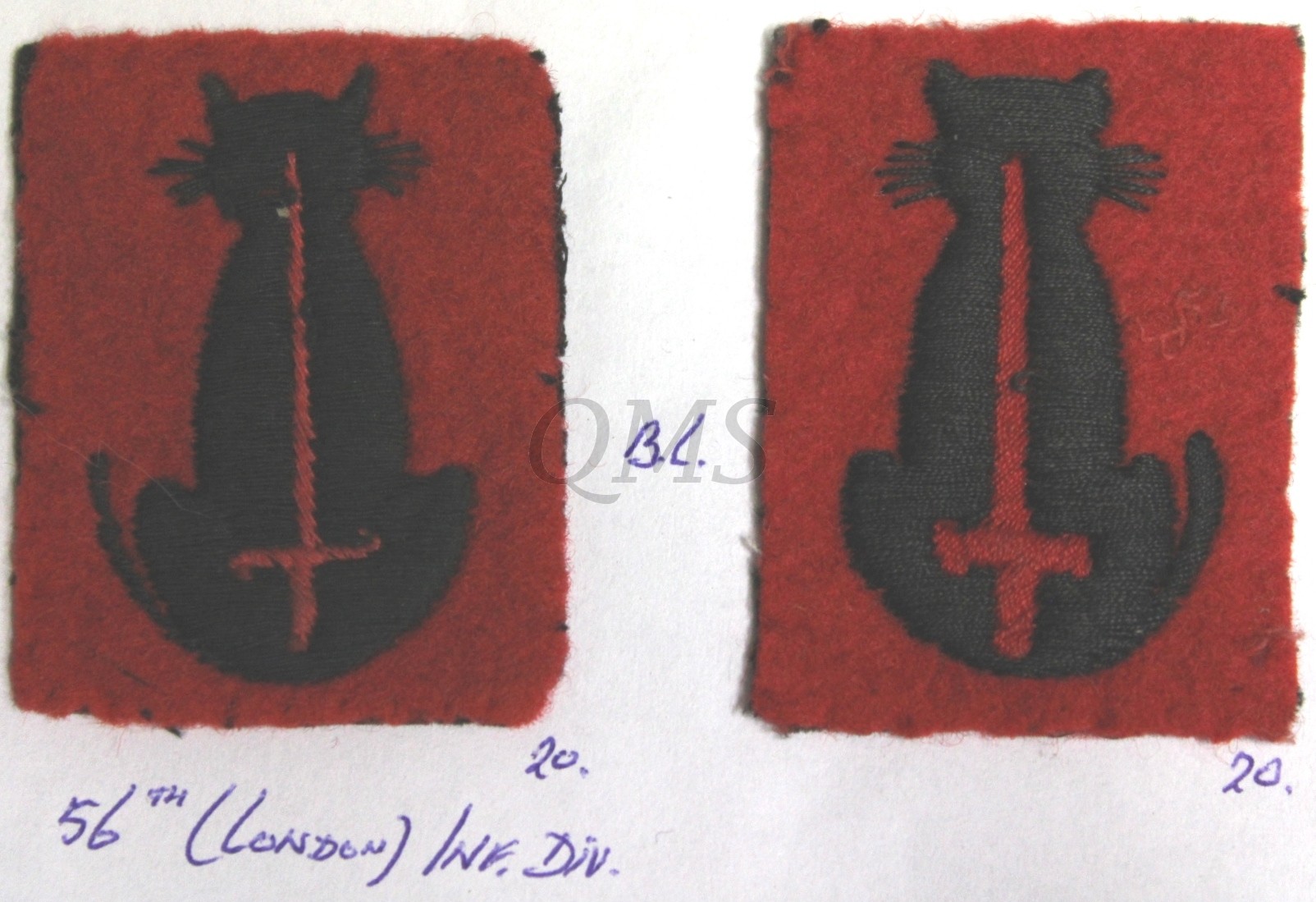 Shoulder patches 56th (London) Infantry Division