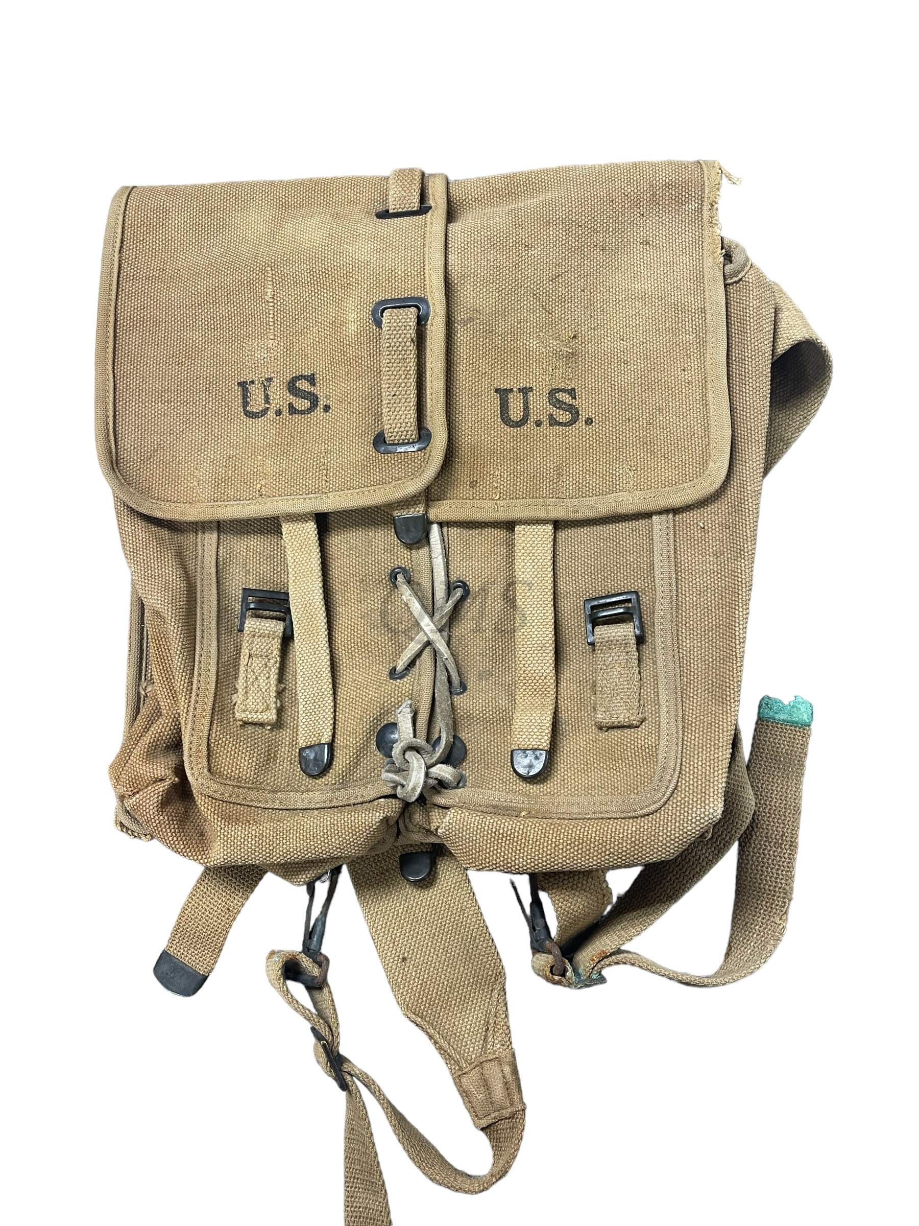 WWI AEF US Army Cavalry M1912 Ration Bag Set or Medical Corps Backpack