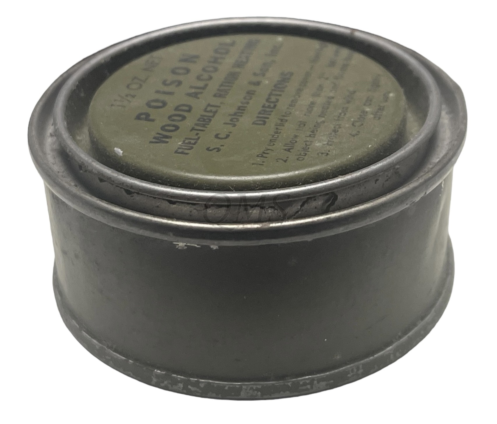 Tin, Fuel tablet, ration heating, US Army WW2