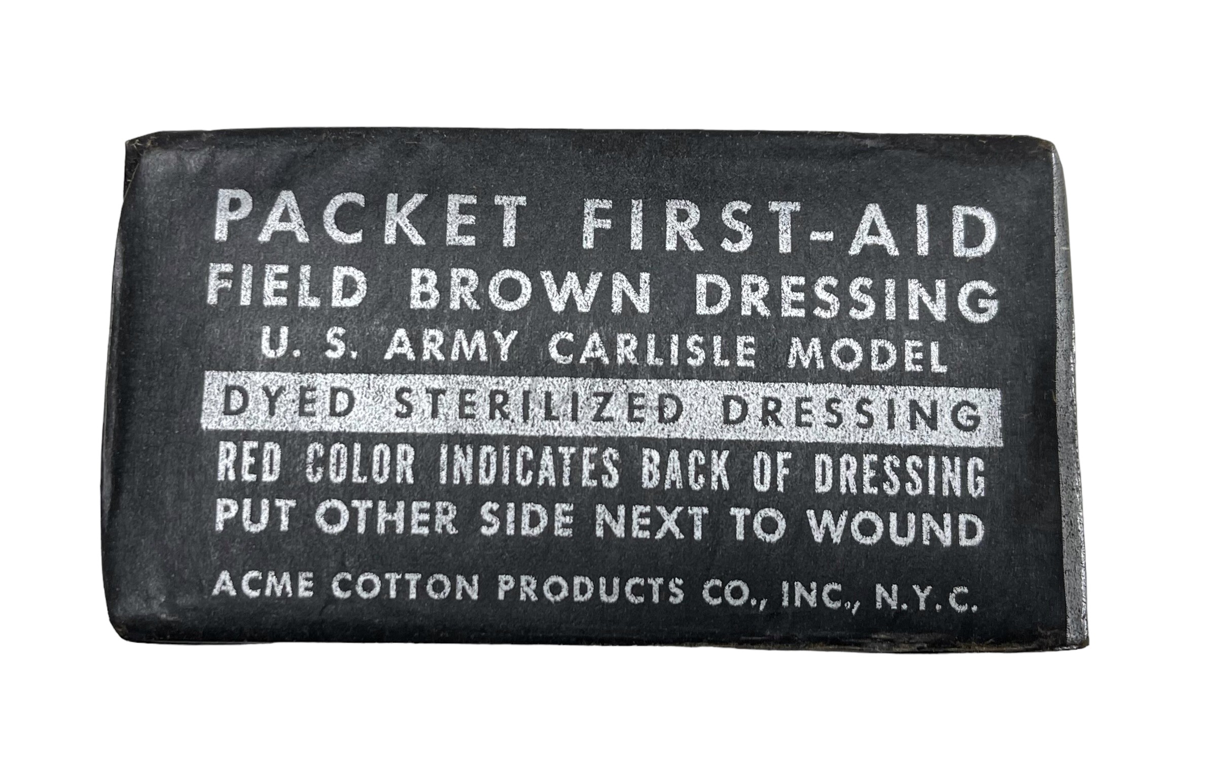 Small FirstAid Dressing, U.S. Army Carlisle Model or Packet FirstAid