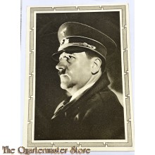 Postkarte militair 40-45 Adolf Hitler in Ledermantel