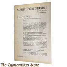 Nederlandsche Spoorwegen Mededeelingen (betreffende personeels aangelegenheden) No 1, 19 augustus 1942