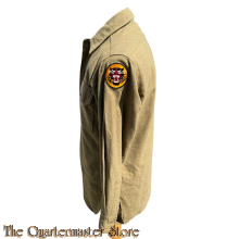 Shirt, Flannel, O.D. EM Coat Style Tankdestroyer  (Overhemd manschappen WW2 anti tank regiment)