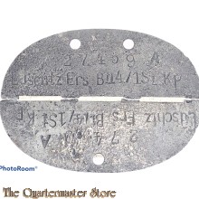 Erkennungsmarke Ldschtz Ers Batt 114/1St Kp (German WW1 dogtag Ldschtz Ers Batt 114/1St Kp)