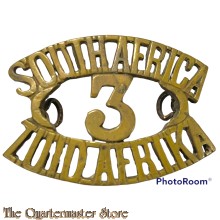 Shoulder title 3rd Infantry South Africa (brass)