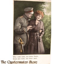 Postkarte 1916 Wer nicht liebt hat keine Seele