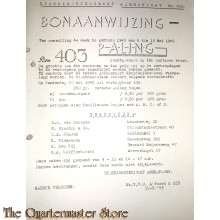Bonaanwijzing Distributie Amersfoort no 403 eerste aanvulling 4e week 5e per.   6 t/m 12 mei 1945 Paling