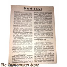 Flyer Manifest 15 April 1945 ¨Vrij Nederland¨