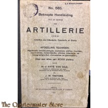 Voorschrift no 585 beknopte handleiding Artillerie afdeling techniek