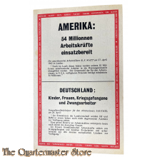 Flugblatt  G.23, AMERIKA: 54 Millionen Arbeitskräfte einsatzbereit (AMERICAN LABOUR POTENTIAL 54 MILLIONS / Ludendorf and Hitler)