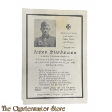 In Memoriam Karte/Death notice O. Gefreiter Infanterie Regiment (Russland)