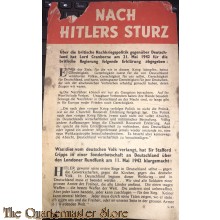 Flugblatt / Leaflet G.29, NACH HITLERS STURZ (After Hitler's Fall)