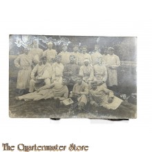 Studio photo 1915 group Soldiers in Hospital clothing 