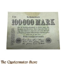 Reichsbanknote Hunderttausend Mark 1923