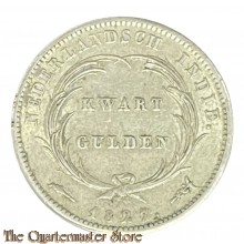 Coin -Nederlands Indië 1/4 (kwart) Gulden 1827