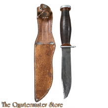 Fighting knife Imperial Prov USA with leather scabbard 