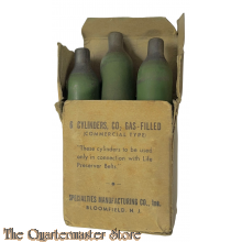 US 6 cylinders CO2 gas-filled, boxed 