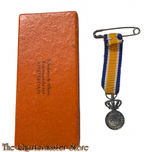 Miniatuur Eremedaille Orde van Oranje Nassau in zilver W in doos