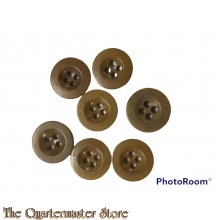 WW2 7 brown Plastic buttons for Denim battledress blouse 