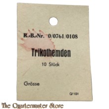 WK2 Etikett 10 Trikothemden (Label WW2 Shirts) 