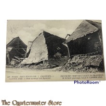 Postcard 1914-18 Duitsche verwoestingen in Frankrijk In de lucht gesprongen huizen in Candor (Oise)