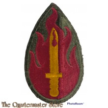 Mouwembleem 63e Infanterie Divisie (Sleeve patch 63rd  "Blood and Fire"  Infantry Division