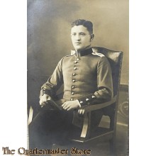 Feld Postkarte 1914-18 Studio Photo Unteroffiziere in Paraderock 22 Inf Regt 