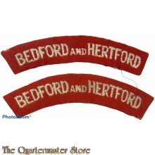 Shoulder flashes Bedfordshire and Hertfordshire Regiment