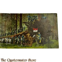 Postcard U. S. Cavalry and Fallen Monarch, Mariposa Big Tree Grove, California 