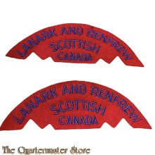 Shoulder flashes Lanark and Renfrew Scottish Regiment of Canada , 4th Canadian Division