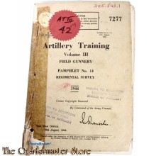 Pamphlet No 14 Vol III Artillery Training Regimental Survey 