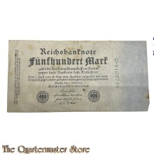 Reichsbanknote Funfhundert Mark 1922