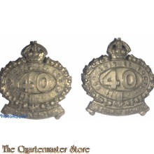 Collar badges 40th Inf Bat (The Derwent Regiment)