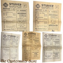 5 x Bonnenlijst STUIVER 1948/49