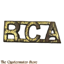 Shoulder title Royal Canadian Artillery RCA (Brass)