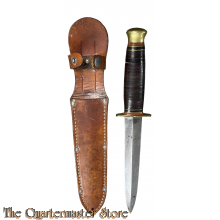 WW2 Southern Richardson fighting dagger, orig leather scabbard