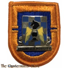Beret flash 82nd Aviation Brigade 1st Bat with crest