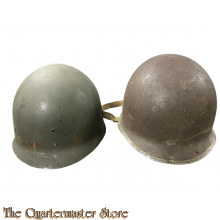 M1 steel combat helmet fixed bails WW2 