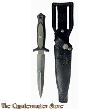 Colt CT9 Black Diamond Commander fixed blade knife & Colt Leather sheath USA 1995