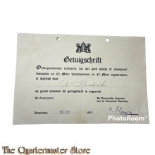 Getuigschrift Amsterdam zwemproef 10 juli 1935