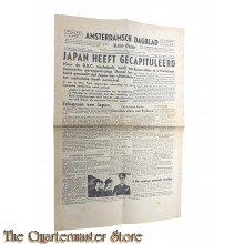 Krant , Amsterdamsch Dagblad 1e jrg no 278 vrijdag 10 aug 1945