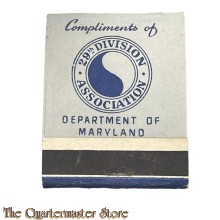 Matchbook 29th Division late 1940s
