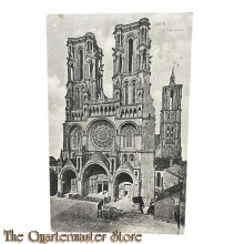 (Feld) Postkarte 1915 Laon la Cathedrale (17 Komp Landwehr Inf. Rgt 75)