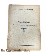 WK2 Merkblatt - Notverbindungen bei Zugtrennungen (Deutsche Reichbahn)
