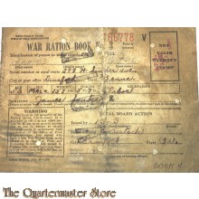 US WW2 War ration book no. 3
