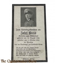 In Memoriam Karte/Death notice Gefr Infanterie Regiment Krim 