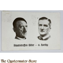 Postkarte 40-45 Staatstreffen  Hitler - v. Horthy