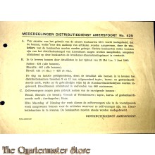 Mededeling Distributiedienst Amersfoort no 429 28 mei t/m 1 juni 1945