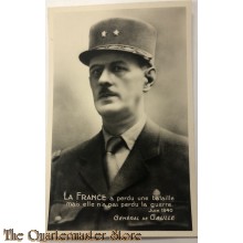 Postcard 1945 General de Gaulle